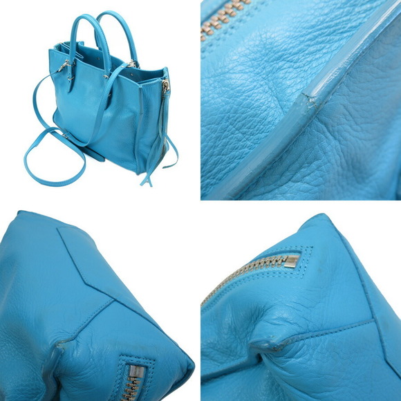 Balenciaga 2Way Bag Leather Blue - Picture 1 of 3